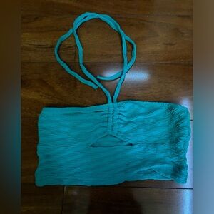 Teal crop top